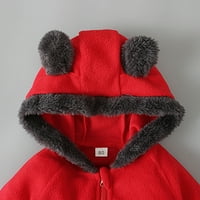 WAVSUF dječji kaputi za djevojčice i dječake s kapuljačom i zimskom čišćenjem čvrstog zip tople fleke