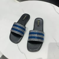 Mishuowoti Slipper za žene dame modne ravne kamenske sandale Flip flops velike veličine plaže cipele