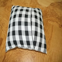 Gingham Checkered Dekorativno bacanje jastuk s kravama Crno-bijelo