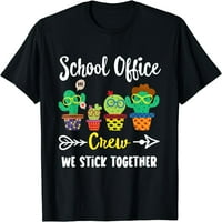 Posada u školskom uredu, smiješna majica u kaktus timu u Kaktusima Crna 3x-velika
