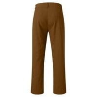 Muškarci Ležerne prilike Casual Business Solid Slim pantalone Zipper Fly Džepne pantalone za olovke Pant