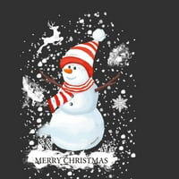 Božićni snjegović muški ugljen sivi grafički tee - dizajn od strane ljudi 2xl