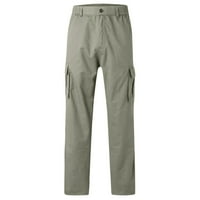 Eashery Cargo Joggers Muškarci Vanjski ravni tipa Fitness hlače Tergo hlače Pantalone Twill opuštene