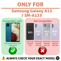 Osobni tanki poklopac kućišta telefona Kompatibilan je za Samsung Galaxy A12, nasumični oblici Ispis, lagana, fleksibilna, štampana u SAD-u