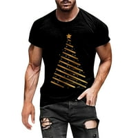 Muška majica Muškarci Jesen Zimski casual s kratkim rukavima Božićni 3D tiskani majica Modna gornja