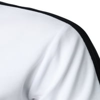 HOOD CREW muške polo majice povremene pamučne majice kratkih rukava sa ovratnikom bijelom 2xl