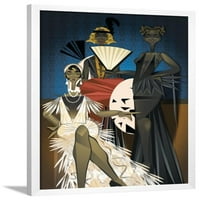 Harlem Nights, figurativna uokvirena umjetnost Print Wall Art by Jaleel Campbell Prodano od Art.com