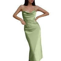 Ljetne haljine za ženske kaiševe za haljine od kože od solidne boje haljina haljina haljina