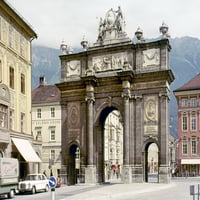 Austrija: Innsbruck. Ntriumphal luk, sagrađen 1765. Poster Print by