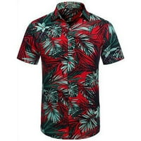 Havajska majica za muškarce Cleariance Muška havajska majica Labave casual na plaži Majica Dugme Lapel Print Košulja Pokloni za muškarce Do 60% popusta