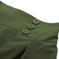 Ženska modna ležerna suknja sa džepovima Vintage High Squik Nasled suknje Napomena Molimo kupiti jednu ili dvije veličine veće