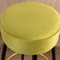 Avamo stolice Counter Visina Barstols Zlatni preparnički tapecirani barzool modernog okruglog namještaja zelena
