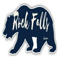 Rock Falls Iowa suvenir 3x frižider magnetni medvjed dizajn