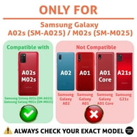 Talozna tanka futrola za telefon kompatibilna za Samsung Galaxy A02S, slatko otisak srca, lagana, fleksibilna,