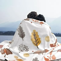 Jesen od lišća, flaffy mekani ugodan pokrivač Flannel plišani kauč za mikrofiber bacanje, posteljina,