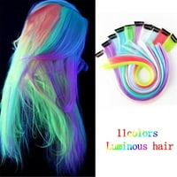 Svjetlosne boje za kosu, zabava ističe u sintetičkoj kosi sa kopčom