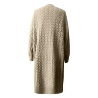 Tking Fashion Women Cardigan Boho Patchwork Cardigan dugi džemper Otvoreno prednji pleteni džemperi