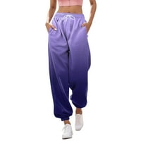 Eashery Capri pantalone za žene Dressy Stretchy Wide noge Elastični struk Yoga Hlače na plaži Hlače