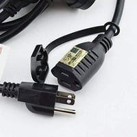 Fantado 25ft SJTW produžni kabel za vanjsku komercijalnu žicu, crni žica, 16AWG, Watts by PaperlanternyTore