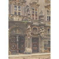 Ernst Graner Black Ornate Wood Framed Double Matted Museum Art Print Naslijed - Breuner Palace