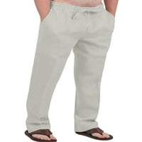 Muške hlače elastične struke Duge pantalone za vuču nacrtaju se ugrađene dno jogger svijetlo siva 2xl