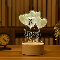 Dan zaljubljenih poklon 3D Creative Light LED USB displej lampica svjetla akrilna noćna lampica