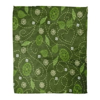 Bacajte pokrivač toplo ugodno print flanel zeleni uzorak Birch Grove ružičasta ćudljiva proljetna udobna mekana za kauč za krevet i kauč