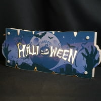 Atraktivni horor novost slomljena viseća ploča sa svjetlom - Burr Free - Ghost Hand Halloween znak -