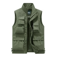 Leesechin Big Muns Cargo Vest Clear Cleargo prsluk za muškarce Sportski multi-torba casual brzog sušenja