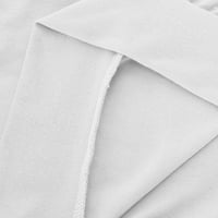 Ženski dugi rukav okrugli vrat visoki dres-haljina Halloween Tiskanje mekoj dukserir bijela veličina