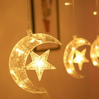 Ramadan smaragdno ukrasno lampica svijetlo LED svjetlosve žice zavjese svijetlo božićno svjetlo sa modovima tople boje boje za dom, vrt ili vjenčanje, božić