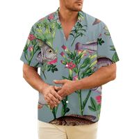 3D Print Havajska majica Men Boys Ljetna košulja kratkih rukava
