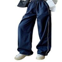 Jamlynbo Žene niske strukske hlače Y2K Ležerne prilike pune boje padobranske hlače niske baggy jogger