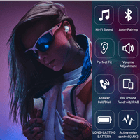 Urban Street Buds Plus True Bluetooth bežični uši za Motorola Moto Z s aktivnom bukom Otkazivanje plave