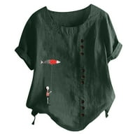 Azrijski ženski ljetni vrhovi, majice plus size, ženska modna ljetna okrugla vrata za slobodno vrijeme