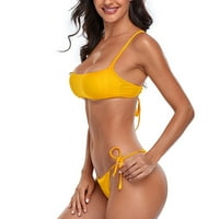 Ženski bikini set brazilski kupaći kostimi za zavojni plič za kupaće kostim bandeau na plažu kupaćih