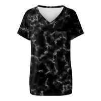 Ženske bluze Moda Žene V-izrez Ležerne prilike za ispis majica kratkih rukava TOP Black l