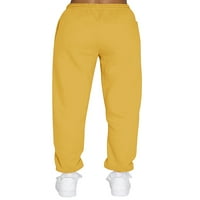 Paille dame dukseci solidne boje ruča hlače visoke struine pantalone sa dnevnim boravkom za odmor žuta