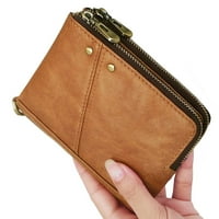 Rosarivae Men Khaki Anti-krađa RFID kože kratki novčanik modni tanki ručni torba Višenamjenski kreditni držač novčanik muški novčanik torbica