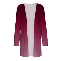 CAICJ WOMENS CARDIGAN DREMENCI LONG WOMENS Otvoreni prednji kardigan džemperi Kabeli Klintni rukav Cardigani