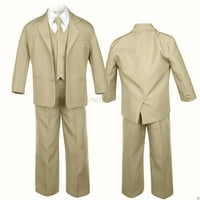 Khaki Baby Toddler Teen Boys Wedding Formalno prsluk Necktie Tuxedo odijela S-20