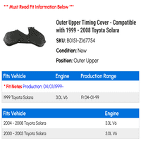Vanjski gornji poklopac vremena - kompatibilan sa - Toyota Solara 2007