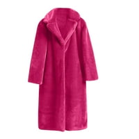 Aueooeo Winter kaput, Snežni jakne za žene Ženske zimske tople kapute Fau kaput topla jakna dugih rukava