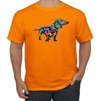 Divlji Bobby, šareni jazavčar je moj grafički majica duha životinja, narandžasta, 2xL