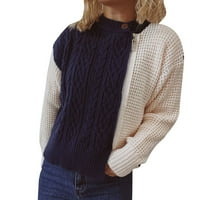 Ženski kaputi Trendy Jesenski okrugli vrat patentni zatvarač za zatvaranje džemper džemper jakne