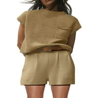 Žene sa odijelima Džemper set Plit Lounge Set pulover i kratke hlače Hlače Slatka ležerna dukseta