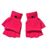 Qcmgmg Hladno vremenske rukavice bez rukava za žene Karlentibilne elastične rukavice za odrasle zimske rukavice bijele slobodne veličine