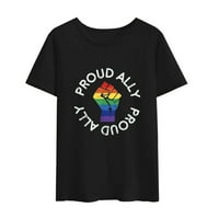 Ponosni Ally Gay Pride LGBT gay lezbijska protestna majica TEE poklon casual kratkih rukava okrugli