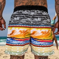 Amidoa muškarci plivajuće kratke hlače Brza suha boja Kompovi za kupanje Plivanje prtljažnika s džepovima