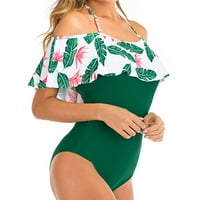 Tking Modni ženski kupaći kostimi s kupaćim kostim s ruffleom tiskanim kupaćem kupaćim kupaćim kupaćim